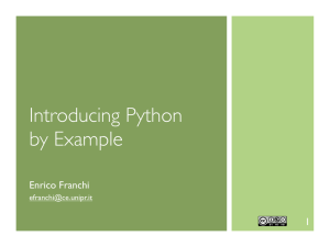 Introducing Python by example (Enrico Franchi)