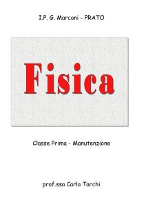 Dispensa Fisica classi prime manutenzione