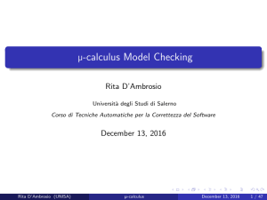 µ-calculus Model Checking - Dipartimento di Informatica