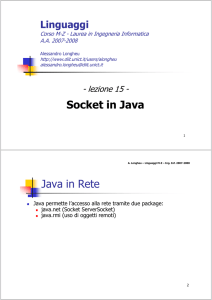 Socket in Java Java in Rete