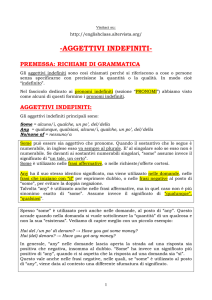 aggettivi indefiniti - English Class