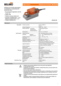 Foglio tecnico Attuatore per serranda LMC24A-SR
