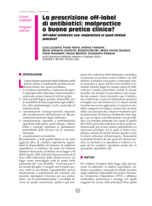 La prescrizione off-label di antibiotici: malpractice o