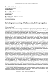 Marketing-non-marketing all`italiana