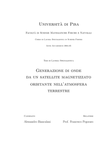 Universit`a di Pisa Generazione di onde da un satellite