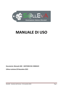 Manuale G05 – GESTIONE DEL FARMACO