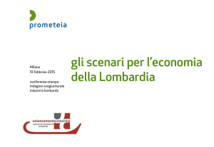 gli scenari per l`economia della Lombardia