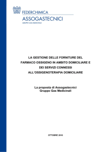 la gestione delle forniture del farmaco ossigeno in ambito