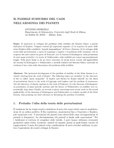 IL FLEBILE SUSSURRO DEL CAOS NELL`ARMONIA DEI PIANETI 1