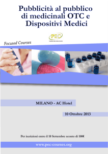 Pubblicità al pubblico di medicinali OTC e Dispositivi Medici