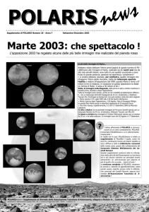 Marte 2003: che spettacolo ! - Associazione Tuscolana di Astronomia