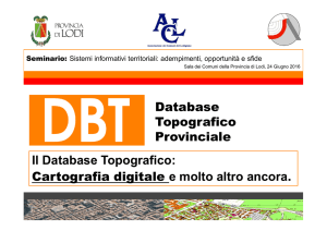 Database Topografico Provinciale Il Database Topografico