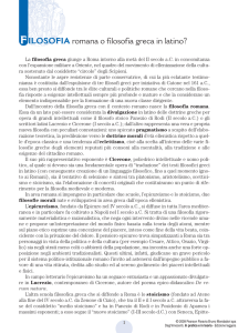 FILOSOFIA romana o filosofia greca in latino?