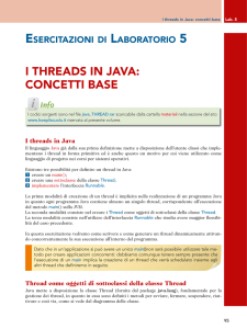 i thrEAds in JAvA: concEtti bAsE