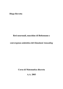 Diego Rovetta Reti neuronali, macchine di Boltzmann e