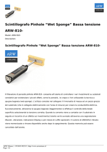 Scintillografo Pinhole “Wet Sponge” Bassa tensione