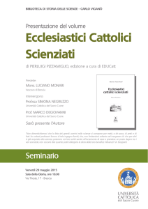 Ecclesiastici Cattolici Scienziati - Università Cattolica del Sacro Cuore