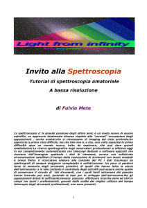 Invito alla spettroscopia