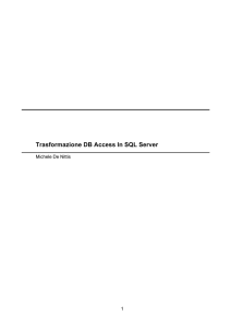 Trasformazione DB Access In SQL Server