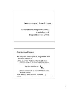 Le command line di Java