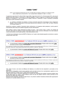 Aliquote Contributive C.I.M.I. Mantova