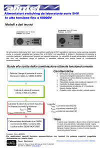 Alimentatori switching da laboratorio serie SHV In alta tensione fino