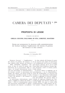 Proposta di legge - Camera dei Deputati