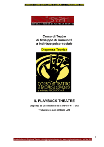 "IL PLAYBACK THEATRE" in pdf - Playback