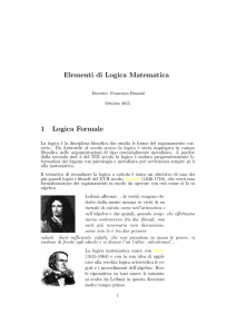 Elementi di Logica Matematica 1 Logica Formale