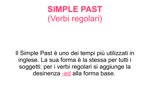 SIMPLE PAST (Verbi regolari)