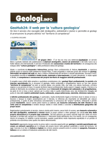 GeoHub24: il web per la `cultura geologica`