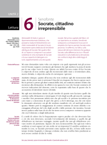 Lettura 6 - Senofonte, Socrate, cittadino irreprensibile