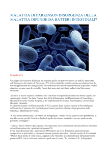 malattia di parkinson insorgenza della malattia dipende da batteri