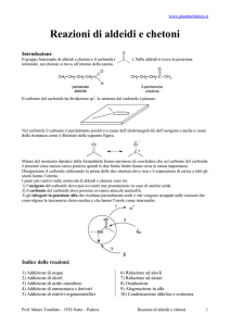 Reazioni di aldeidi e chetoni