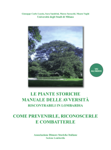 Le piante storiche. Manuale delle avversità