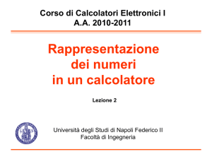 Rappresentazione dei numeri in un calcolatore - ICAR-CNR