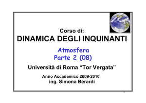 1. atmosfera - Università degli Studi di Roma "Tor Vergata"