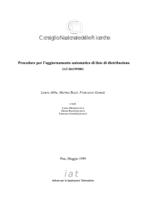 Procedure per l`aggiornamento automatico di liste di - IIT-CNR