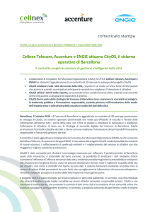 Cellnex Telecom, Accenture e ENGIE attuano CityOS, il sistema