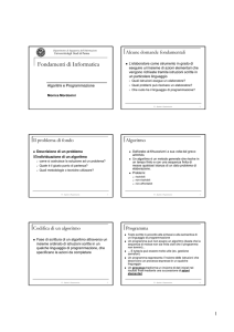 Fondamenti di Informatica - Università degli Studi di Parma
