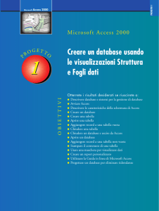 Creare un database usando le visualizzazioni Struttura e Fogli dati