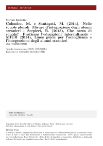 Colombo, M. e Santagati, M. (2014), Nelle scuole plurali. Misure d