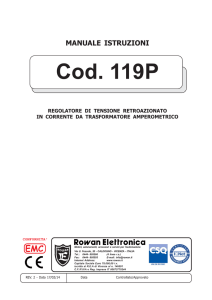 manuale Cod.119P regolatore di tensione
