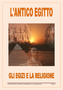 L`Antico Egitto. Gli Egizi e la religione