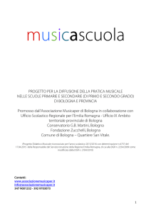 PROGETTO PER LA DIFFUSIONE DELLA PRATICA MUSICALE