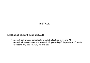 metalli di transizione - Corso di Laurea Magistrale in Scienza dei