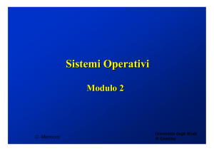 Sistemi Operativi - Unicas - Università degli Studi di Cassino