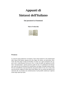 Appunti di Sintassi dell`Italiano