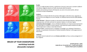 BRUSH UP YOUR SHAKESPEARE workshop teatrale alessandro