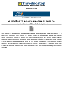 A Gibellina va in scena un`opera di Dario Fo
